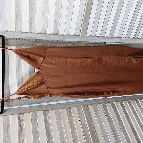 Elegant Brown Slip Dress with Side Slit | Wild Fable | XS - Picture 1 of 9